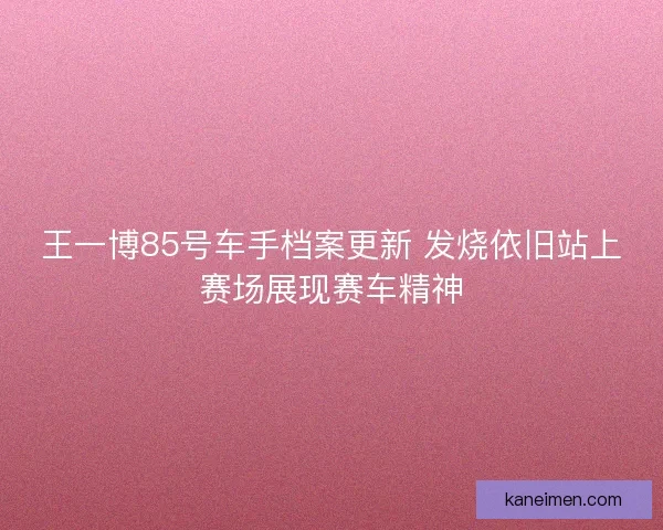 王一博85号车手档案更新 发烧依旧站上赛场展现赛车精神
